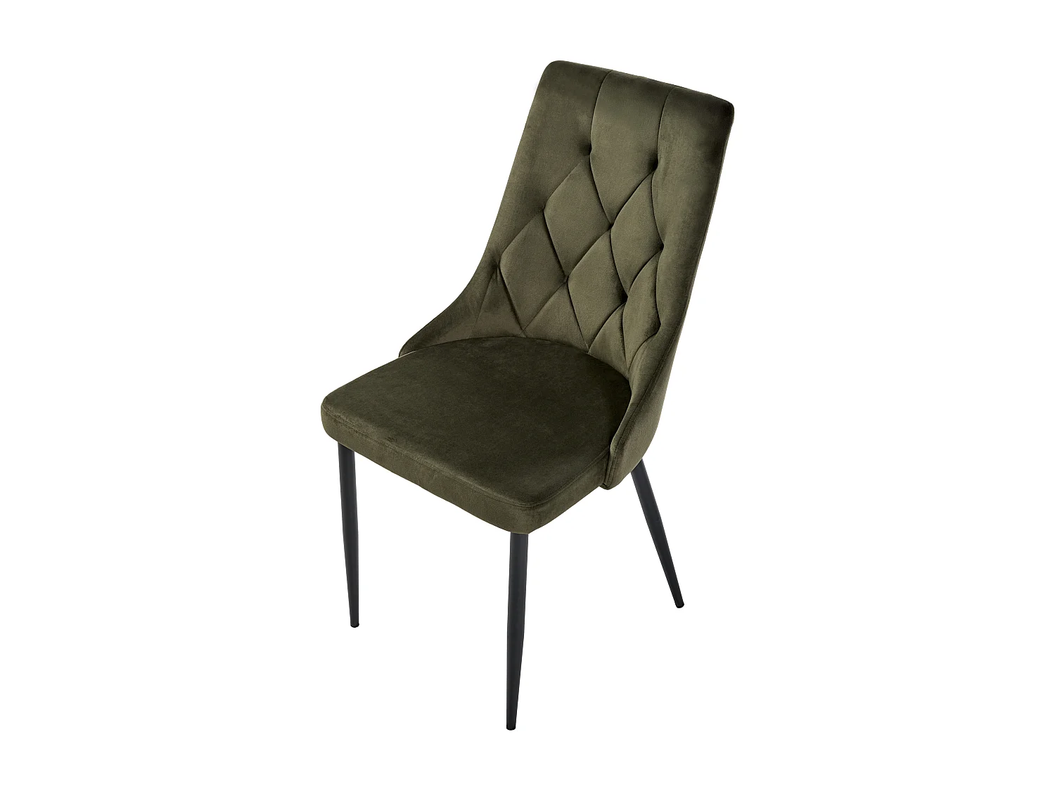 Lot de 2 chaises de salle à manger AVENIR Velours Vert olive