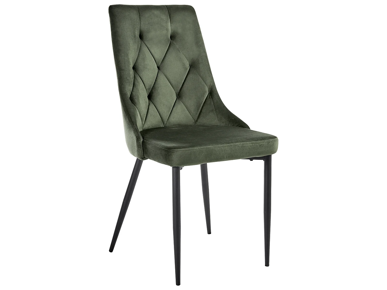 Lot de 2 chaises de salle à manger AVENIR Velours Vert olive