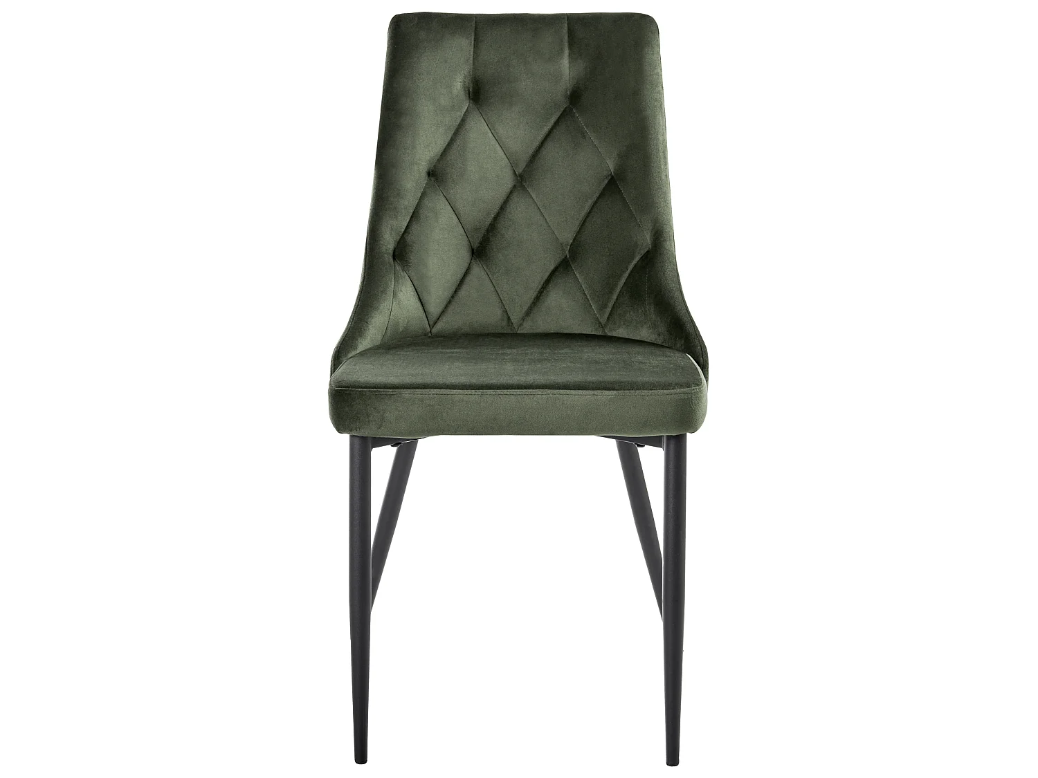 Lot de 2 chaises de salle à manger AVENIR Velours Vert olive