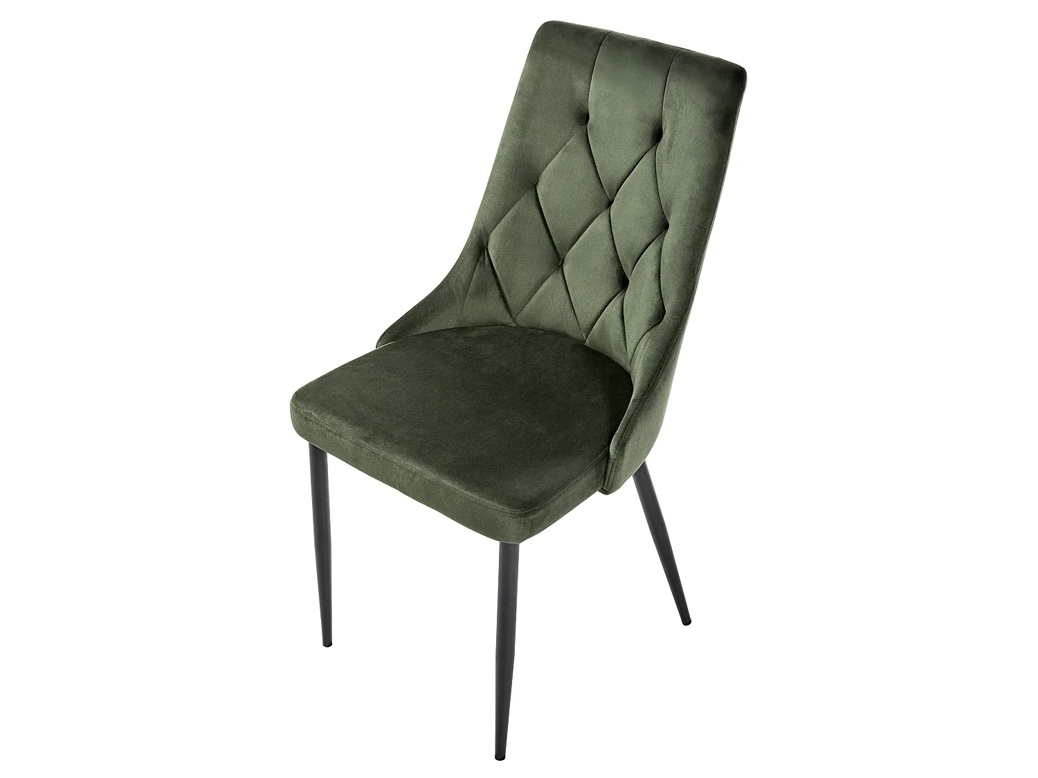 Lot de 2 chaises de salle à manger AVENIR Velours Vert olive