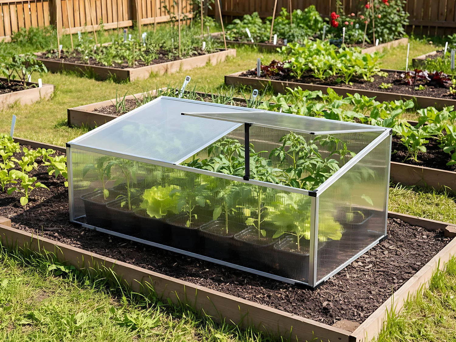 Serre de jardin SERIFOS 100 cm 60 cm Argenté