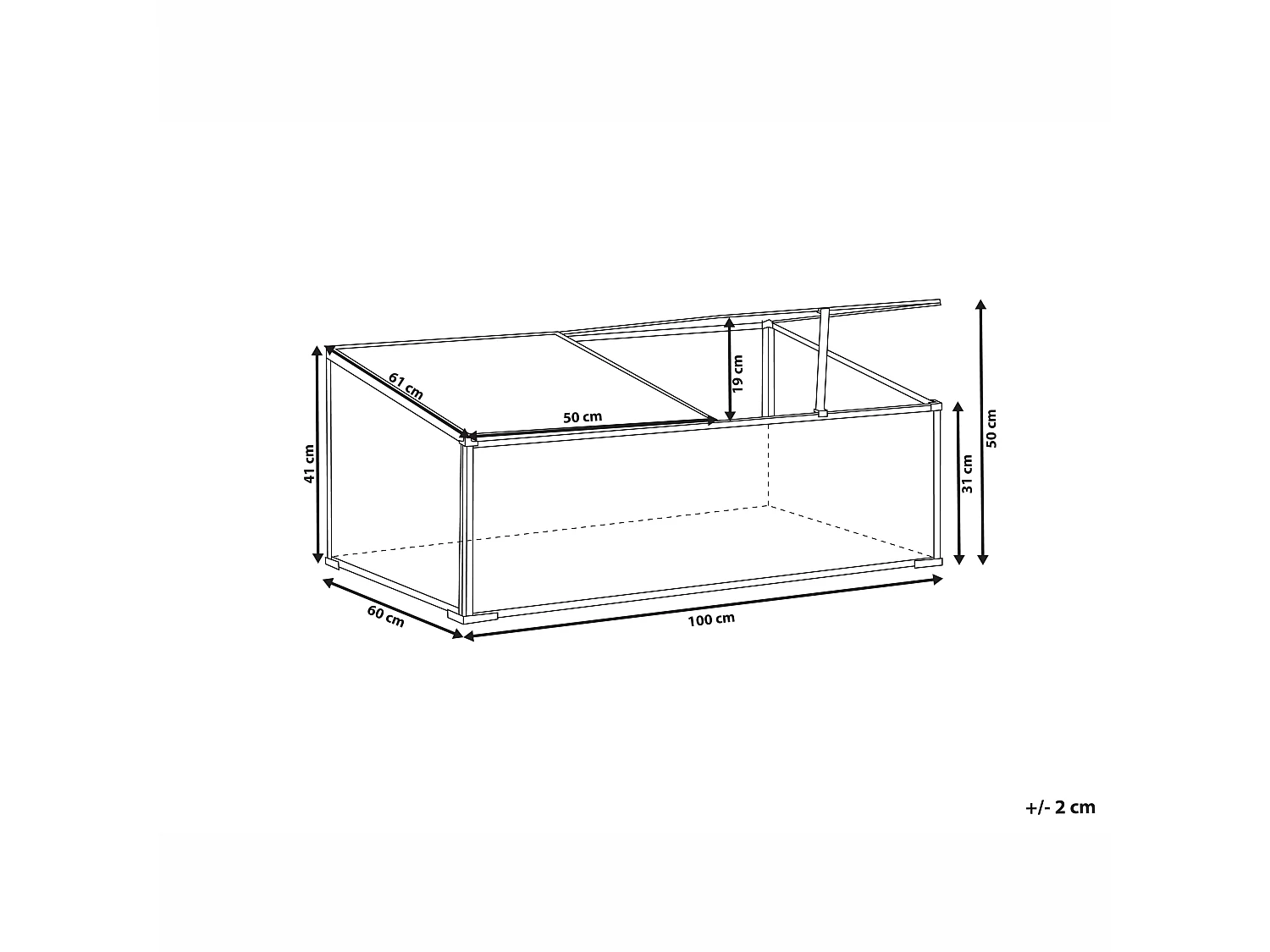 Serre de jardin SERIFOS 100 cm 60 cm Argenté
