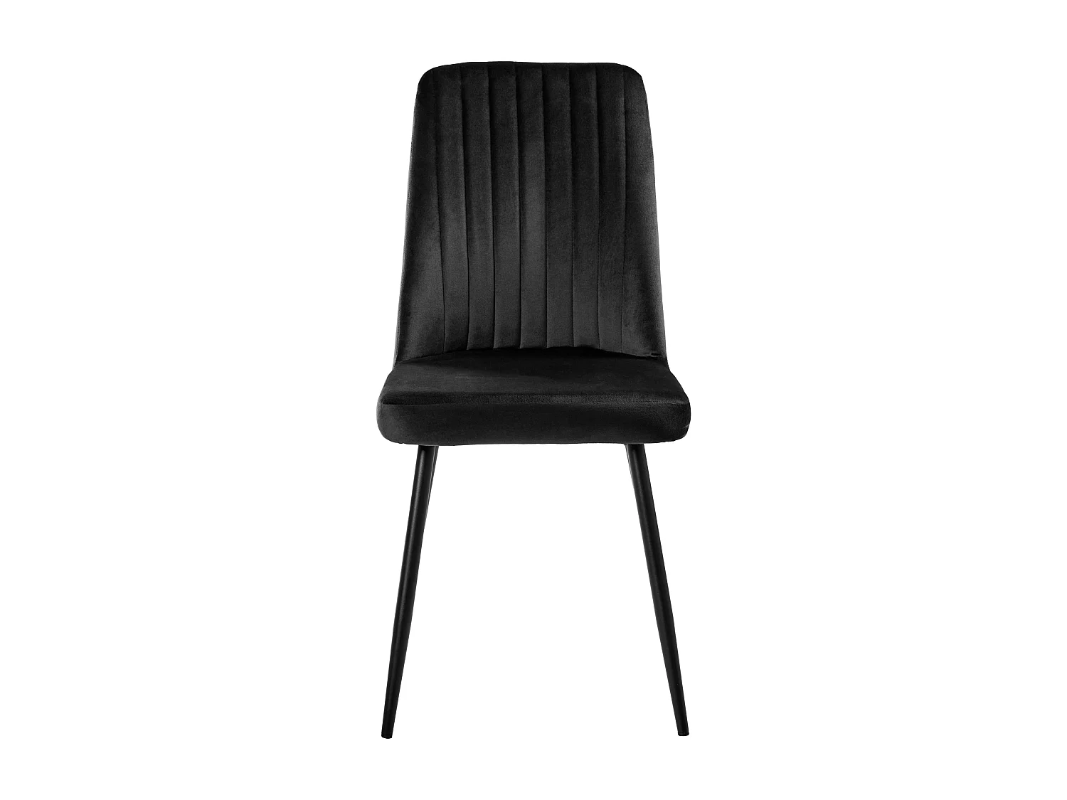 Lot de 4 chaises de salle à manger KIRBY Velours Noir