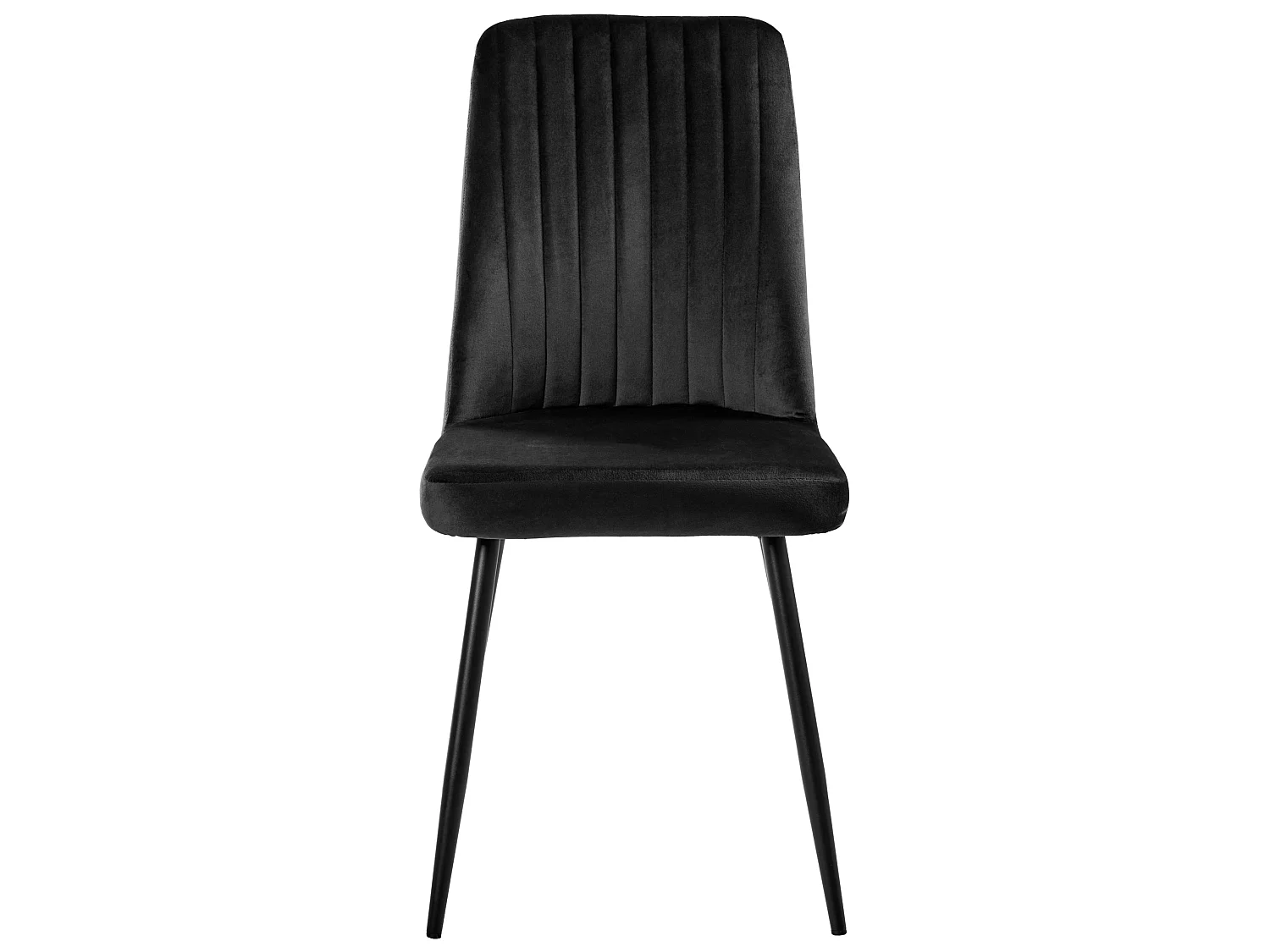 Lot de 4 chaises de salle à manger KIRBY Velours Noir