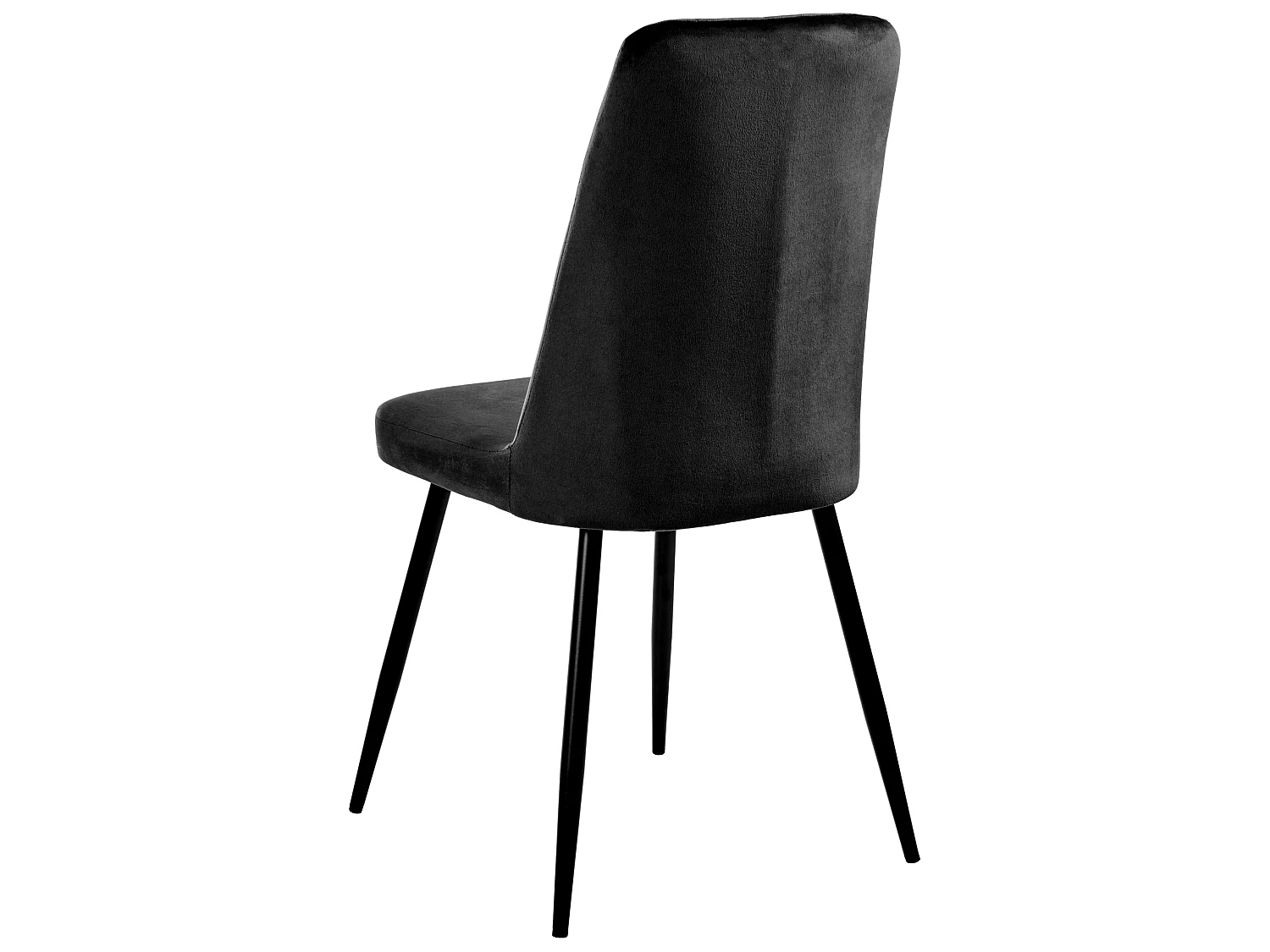 Lot de 4 chaises de salle à manger KIRBY Velours Noir