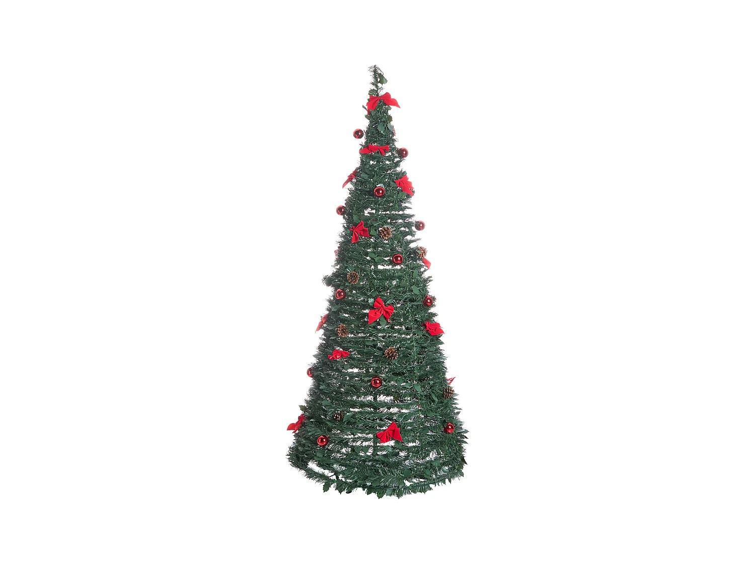 Sapin de Noël artificiel Pliant LED PINEORA 185 cm Vert