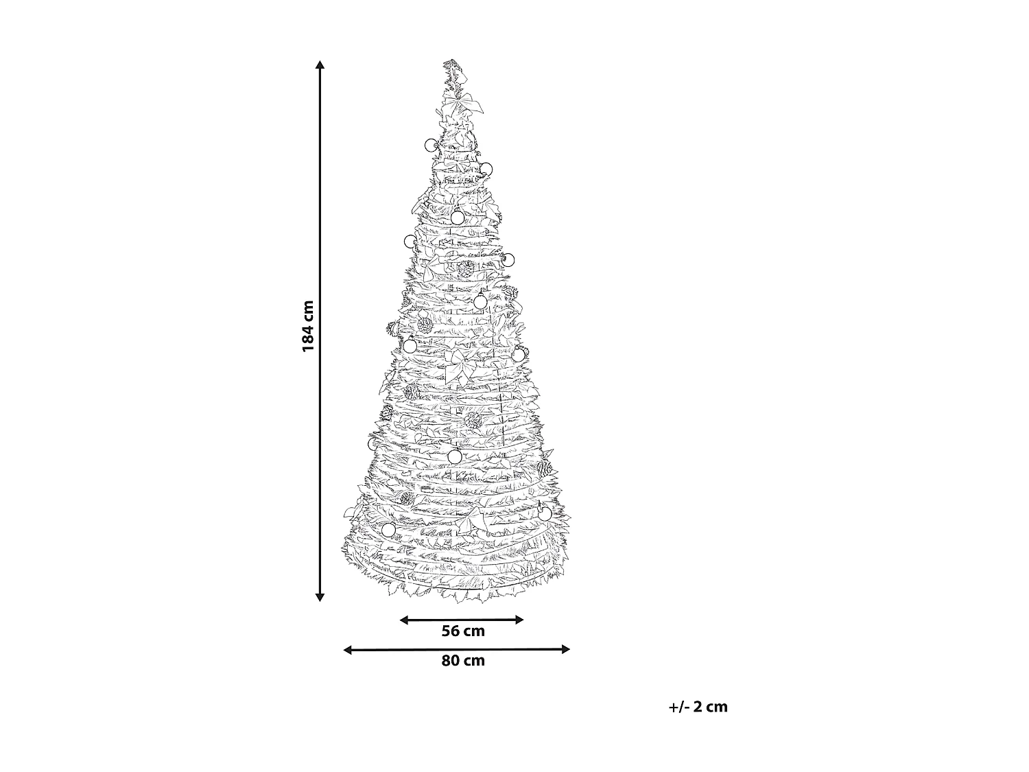 Sapin de Noël artificiel Pliant LED PINEORA 185 cm Vert