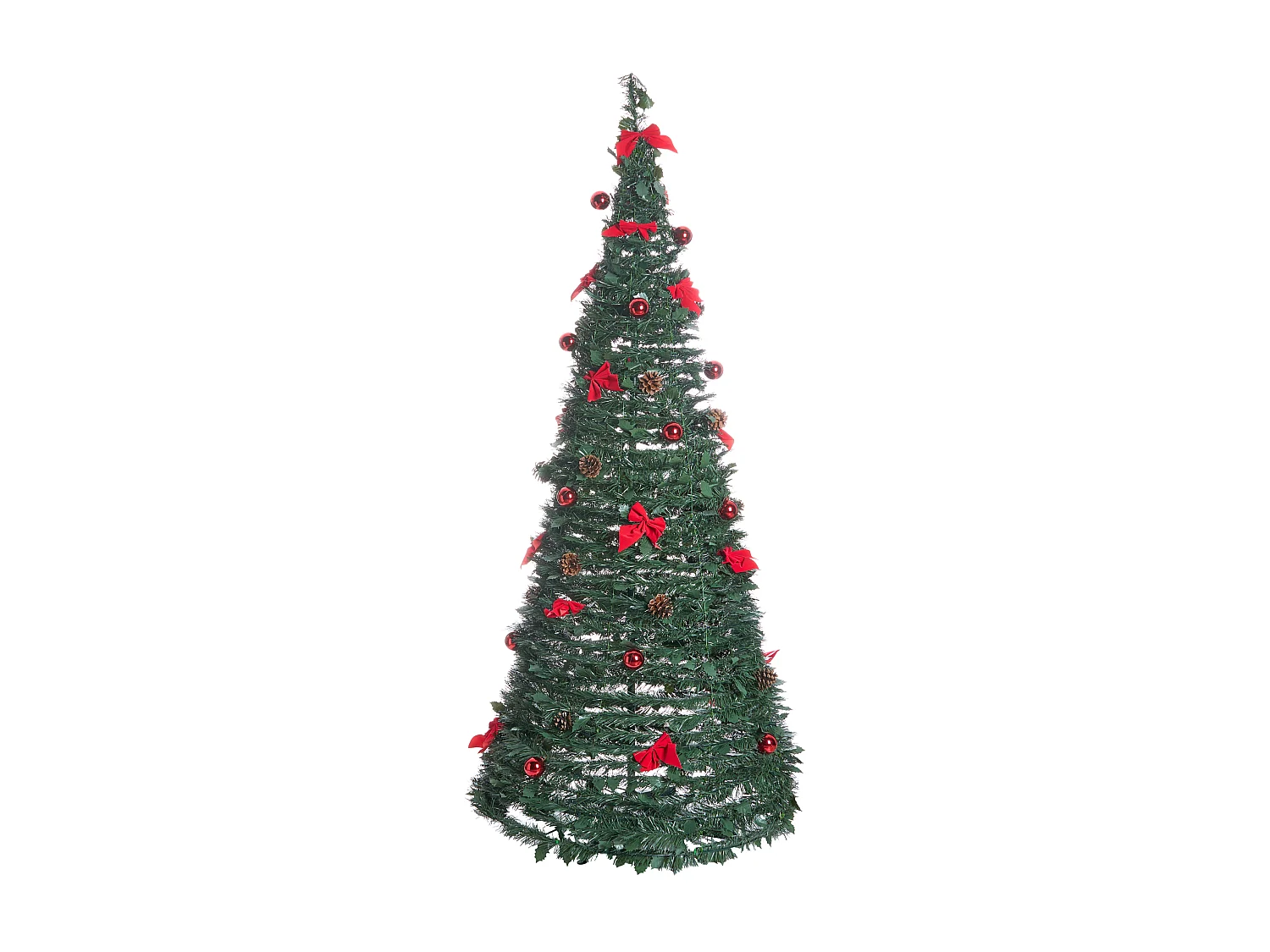 Sapin de Noël artificiel Pliant LED PINEORA 185 cm Vert