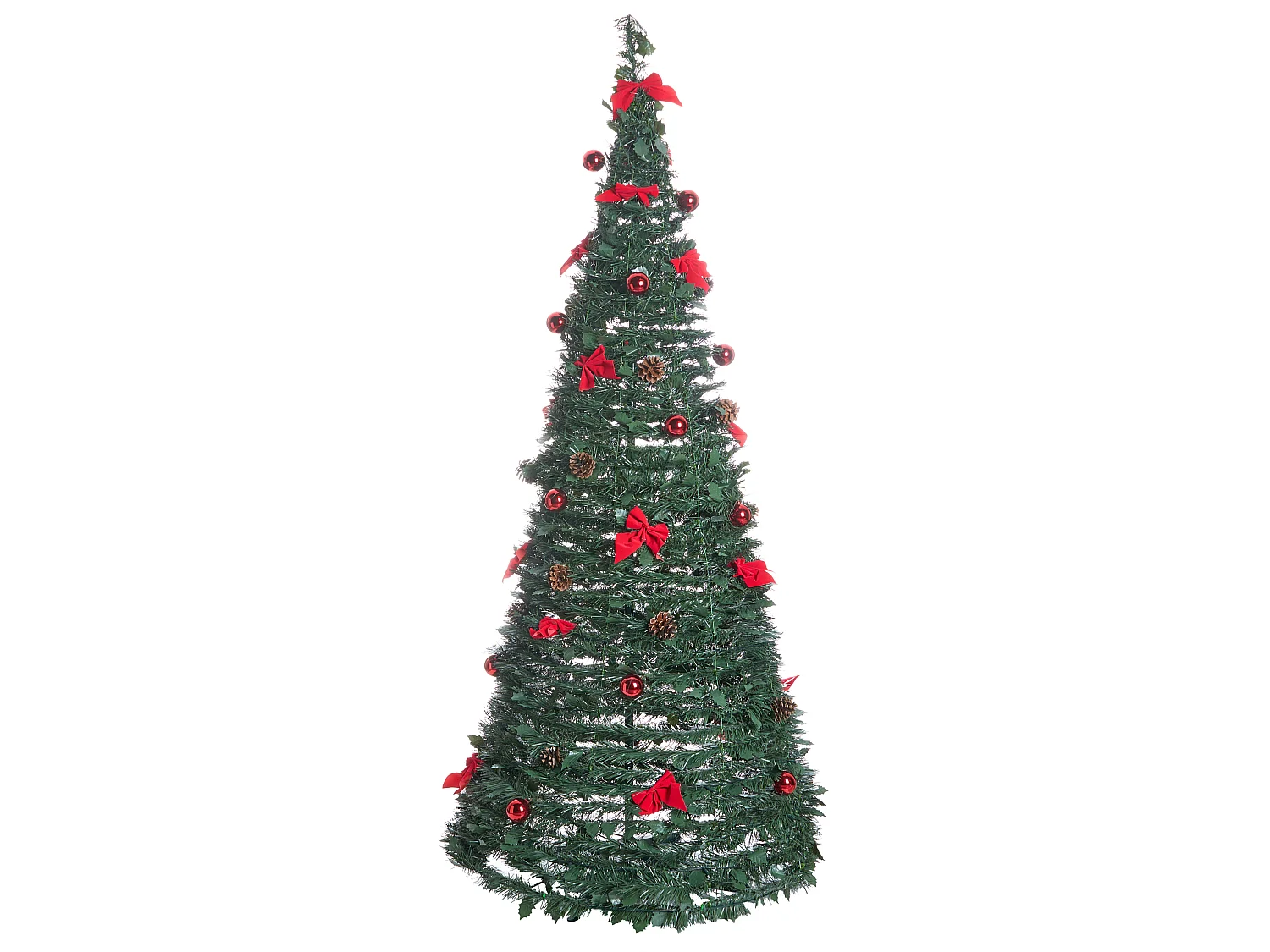 Artificial Christmas Tree Folding LED PINEORA 185 cm Green