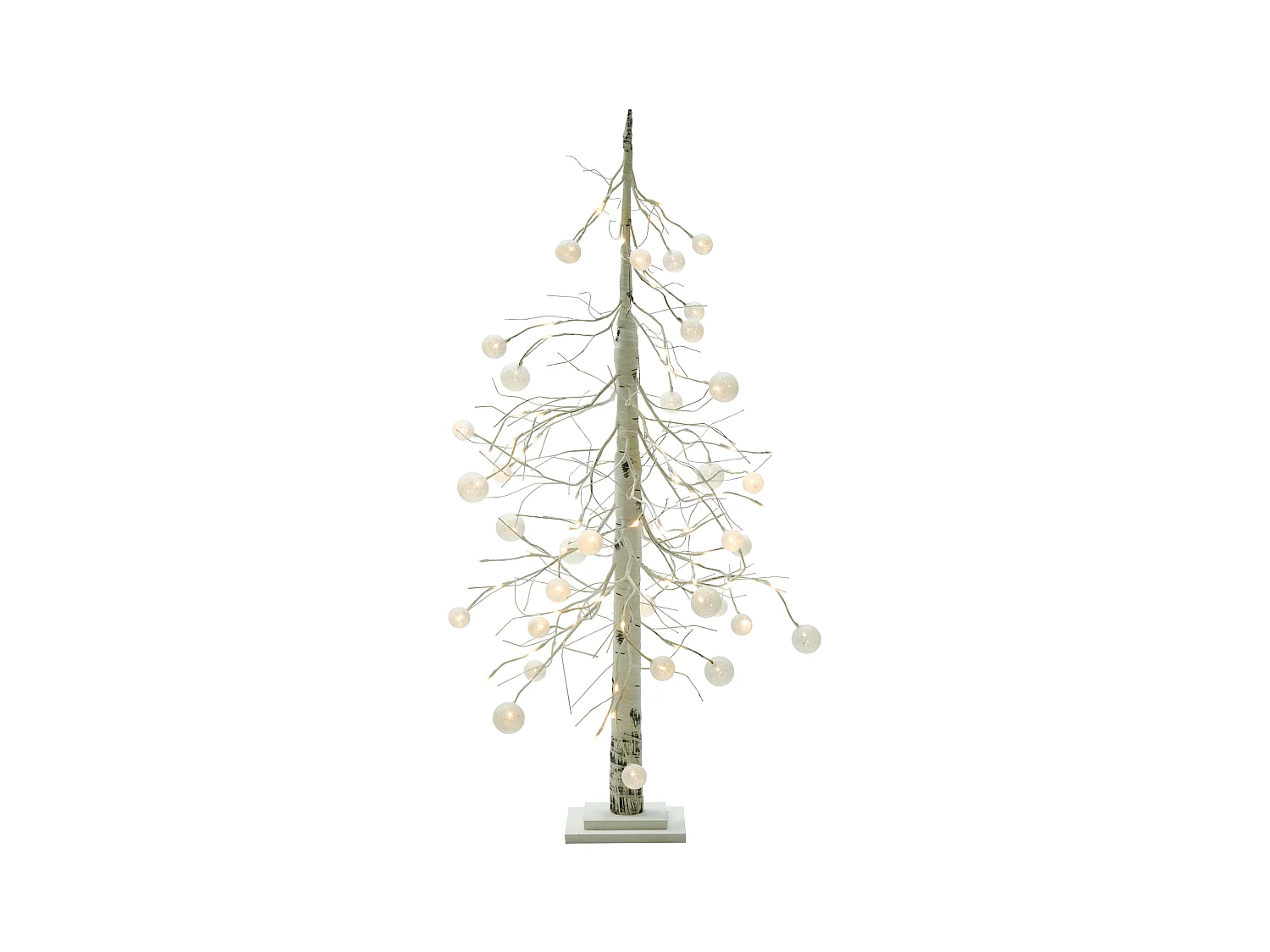 Décoration extérieure LED HOLAR Arbre de Noël 122 cm Blanc