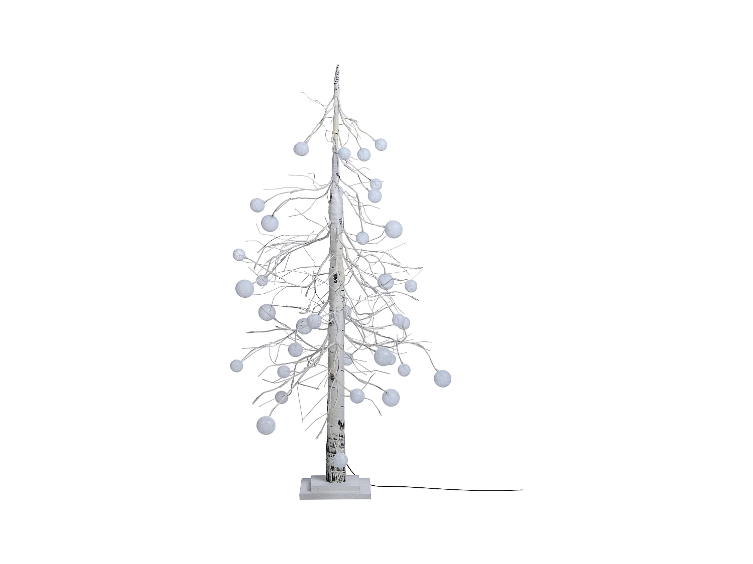 Décoration extérieure LED HOLAR Arbre de Noël 122 cm Blanc