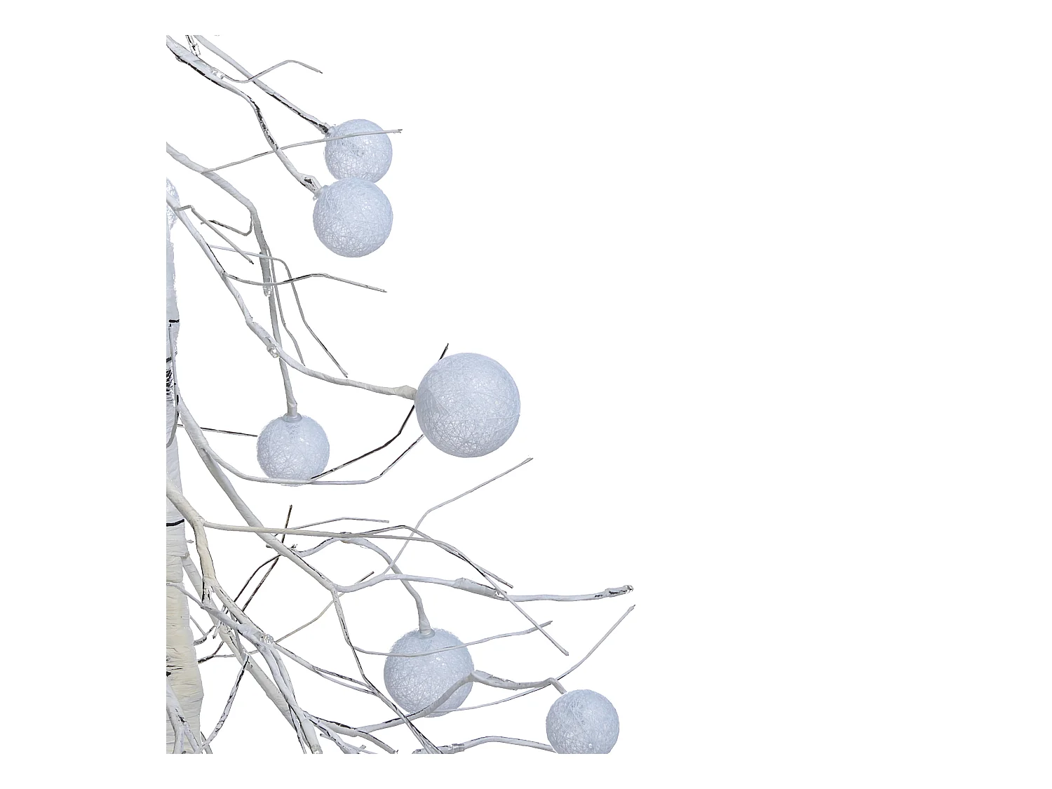 Décoration extérieure LED HOLAR Arbre de Noël 122 cm Blanc
