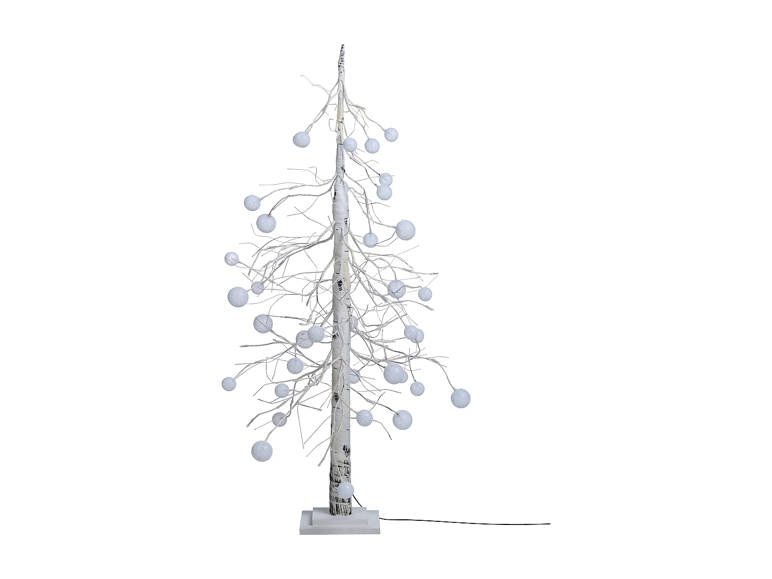 Décoration extérieure LED HOLAR Arbre de Noël 122 cm Blanc