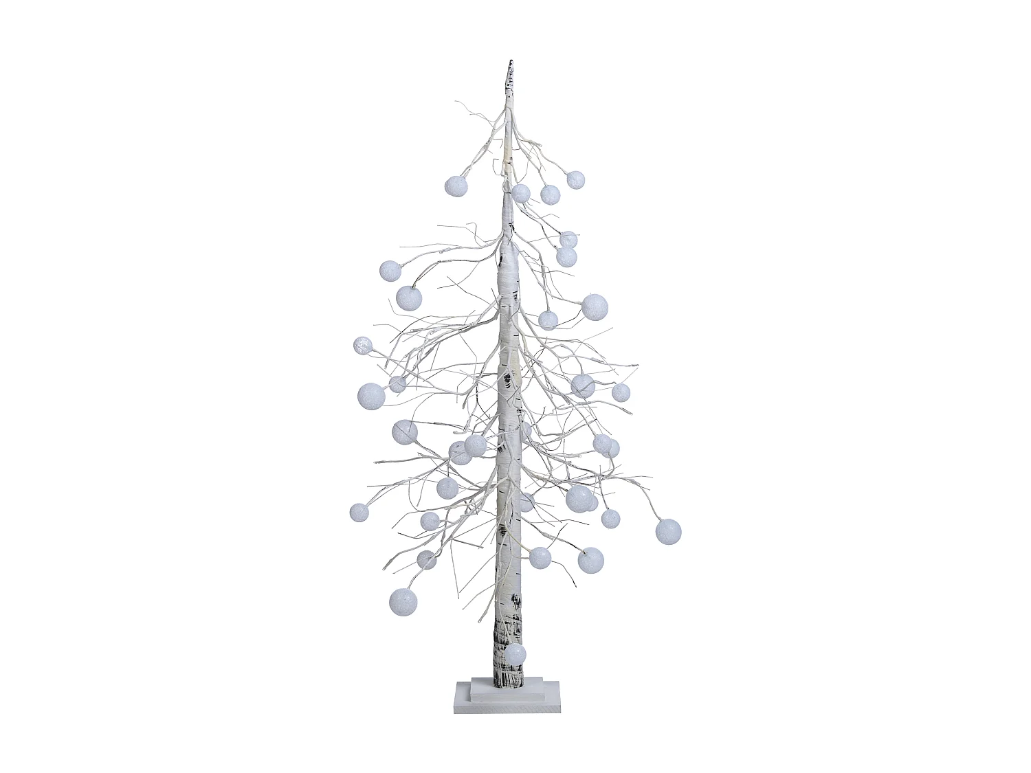 Décoration extérieure LED HOLAR Arbre de Noël 122 cm Blanc