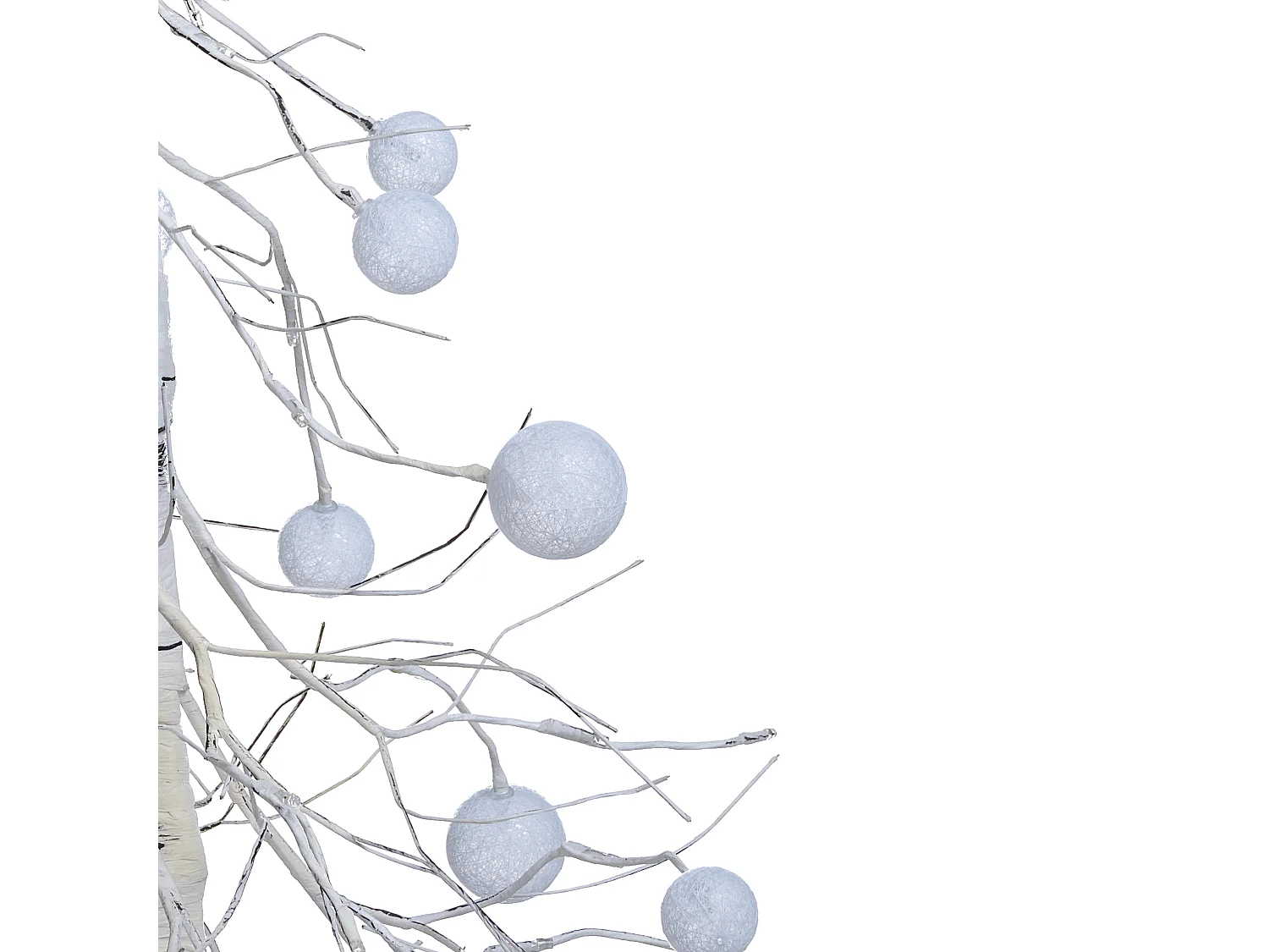 Décoration extérieure LED HOLAR Arbre de Noël 122 cm Blanc