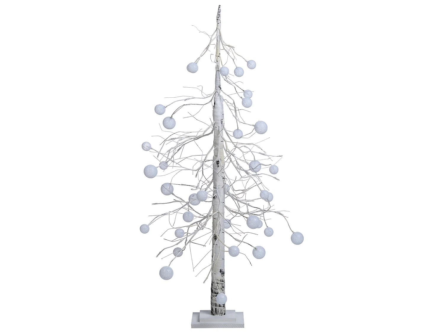 Décoration extérieure LED HOLAR 122 cm Arbre de Noël Blanc