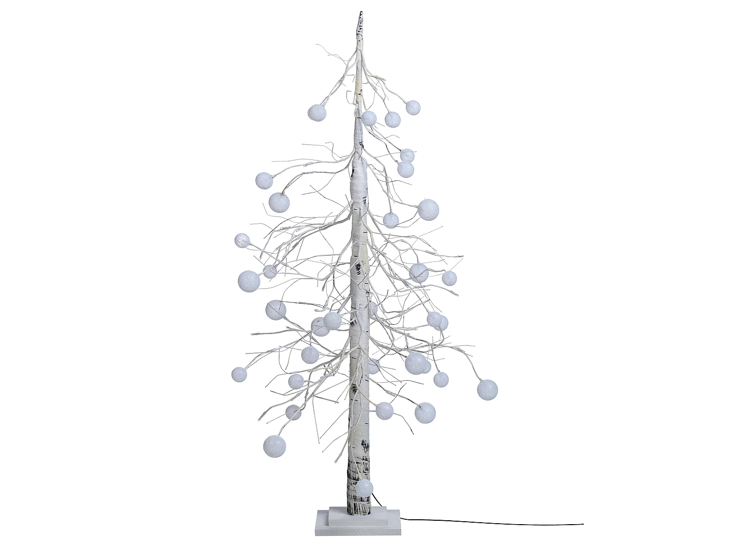 Décoration extérieure LED HOLAR 122 cm Arbre de Noël Blanc