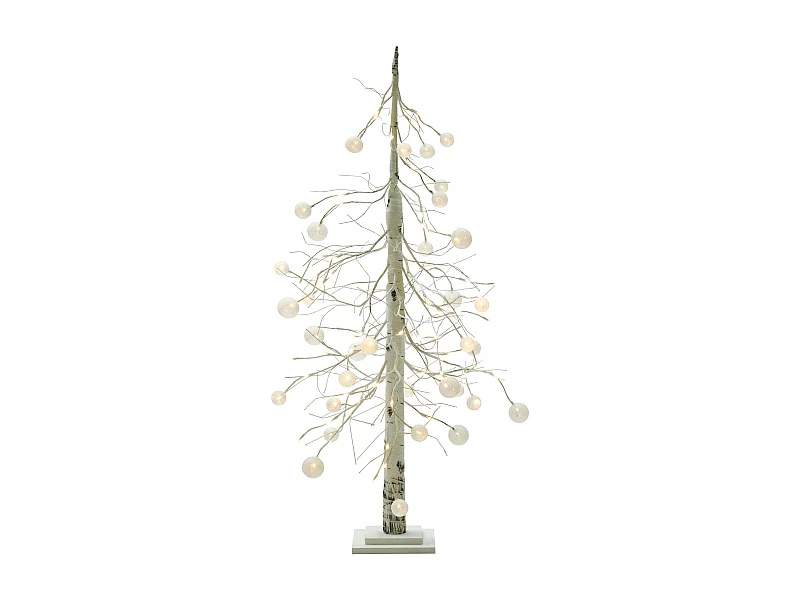 Décoration extérieure LED HOLAR Arbre de Noël 122 cm Blanc