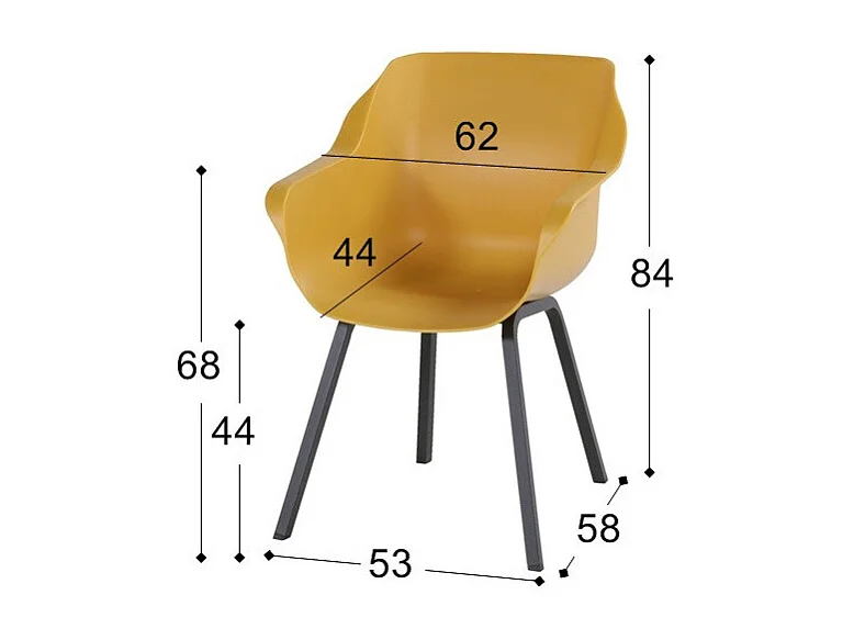 Set di 2 Sedie SOPHIE Element Armchair HARTMAN - Giallo