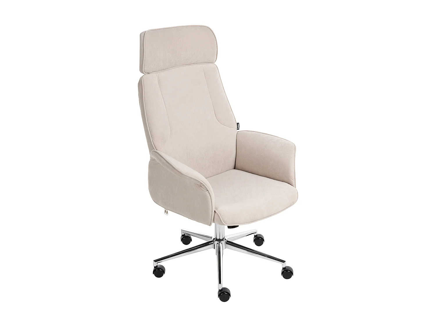 Chaise de bureau PILOT Velours Beige clair