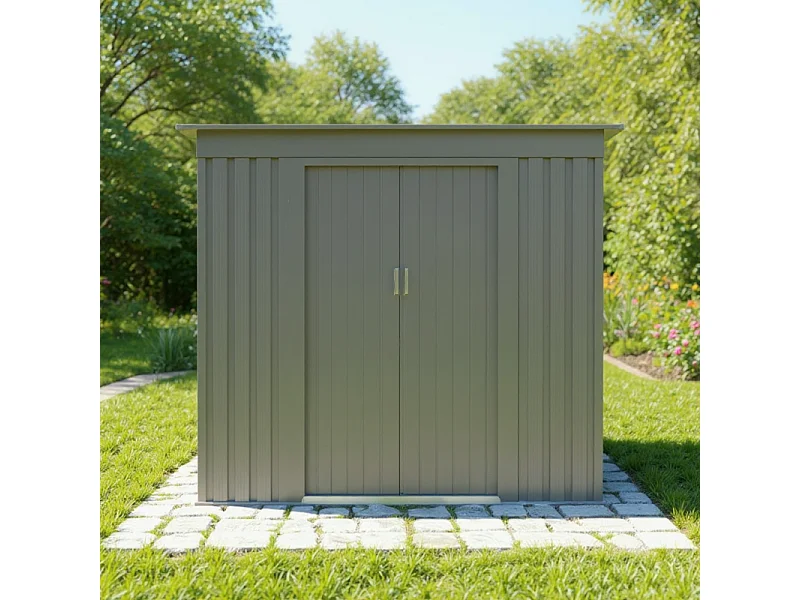 Casetta da giardino in metallo – MJ 6 x 4 monopendenza - 2,4 m² - Antracite