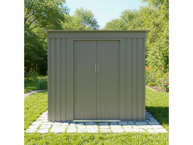 Casetta da giardino in metallo – MJ 6 x 4 monopendenza - 2,4 m² - Antracite