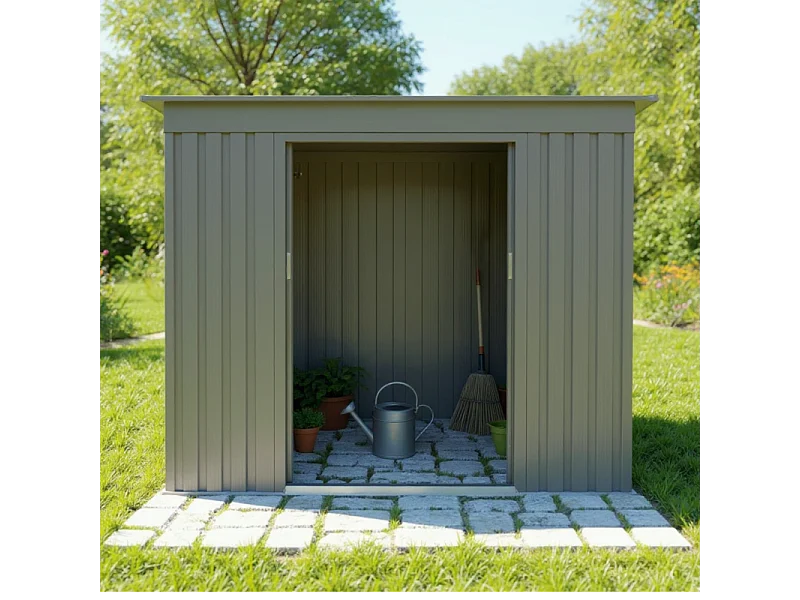 Casetta da giardino in metallo – MJ 6 x 4 monopendenza - 2,4 m² - Antracite