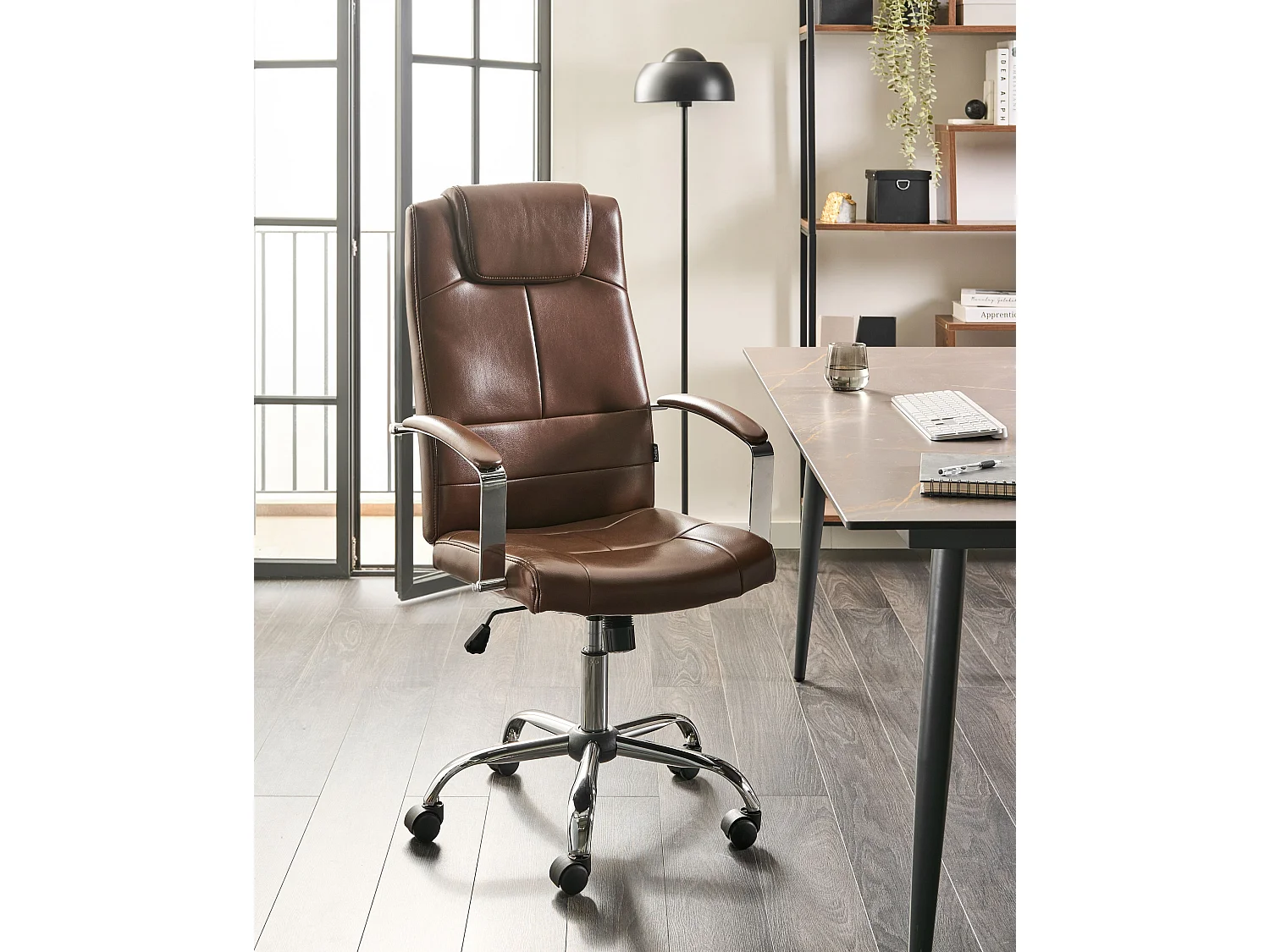 Fauteuil de bureau WINNER Cuir PU Marron