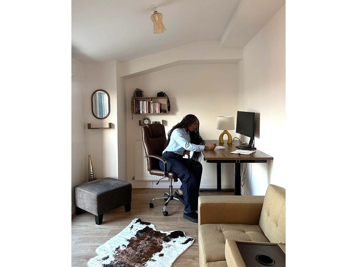 Executive Chair WINNER Faux Leather Brown