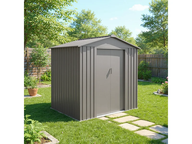 Casetta da giardino in metallo – MJ 6 x 4 - 2,43 m² - Antracite