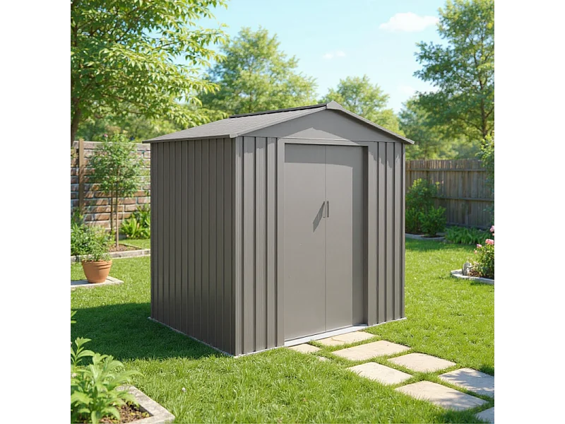 Casetta da giardino in metallo – MJ 6 x 4 - 2,43 m² - Antracite