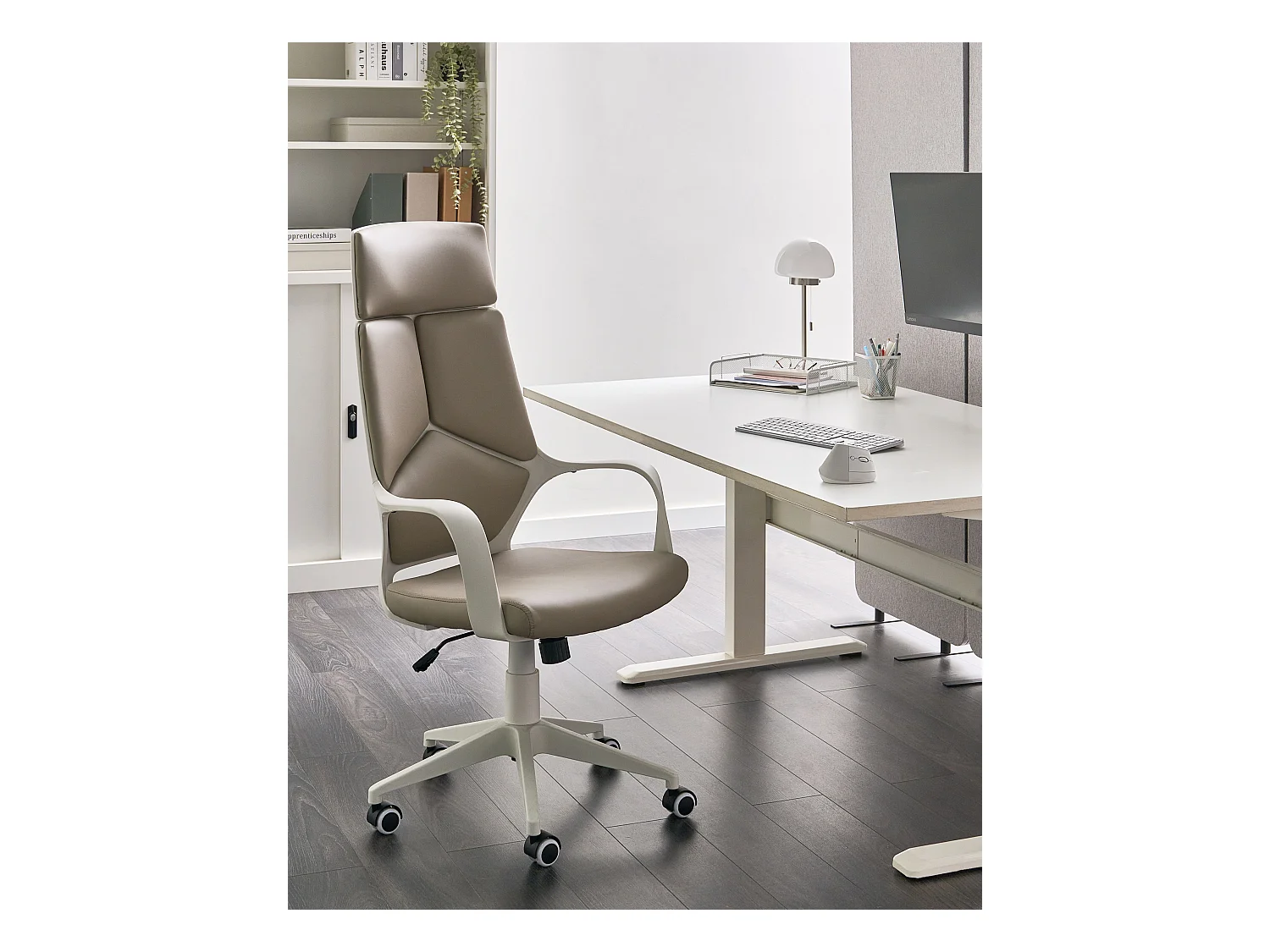 Chaise de bureau DELIGHT Cuir PU Taupe