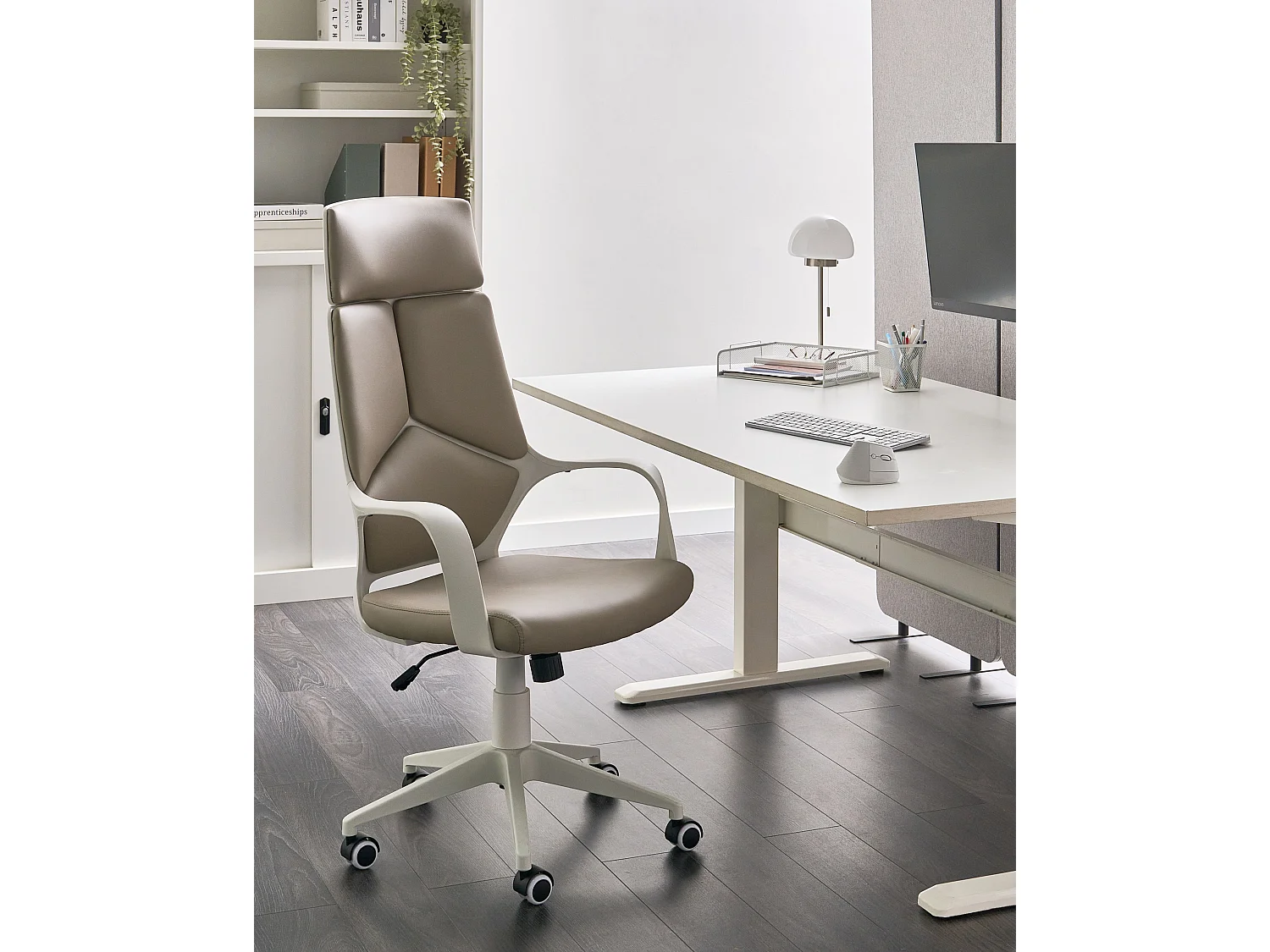 Chaise de bureau DELIGHT II Cuir PU Taupe