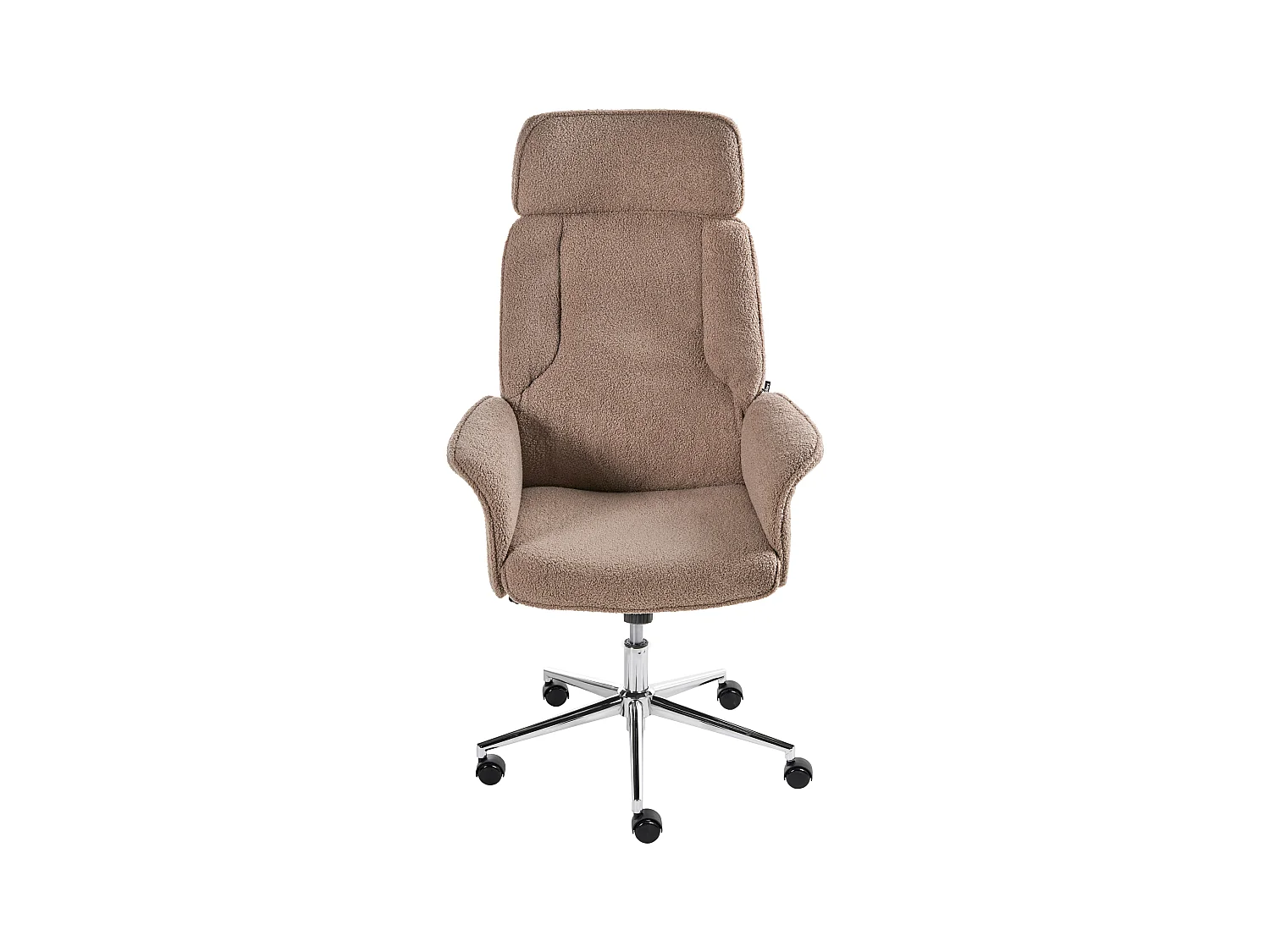 Chaise de bureau PILOT Bouclé Marron