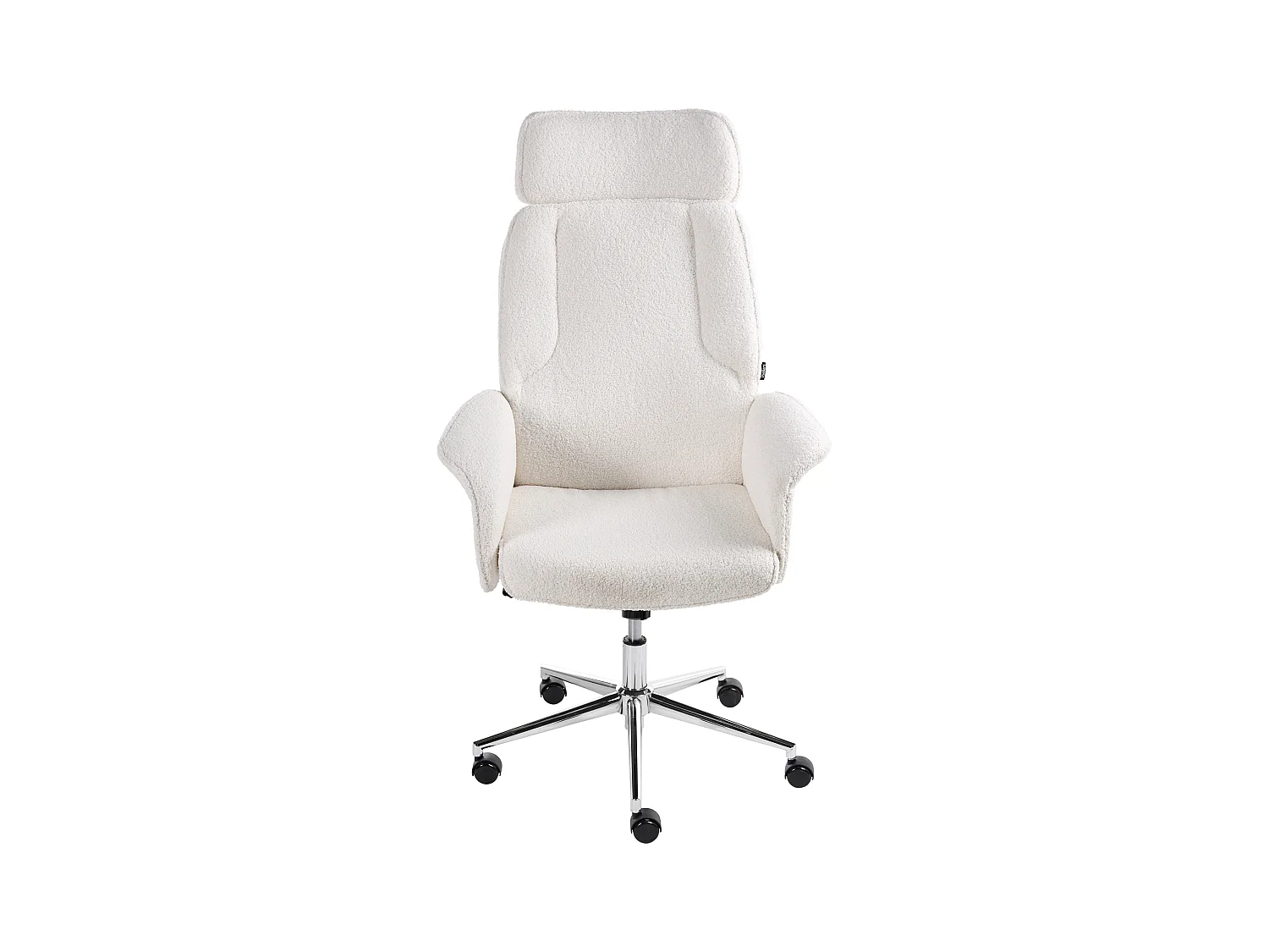 Chaise de bureau PILOT Bouclé Blanc cassé