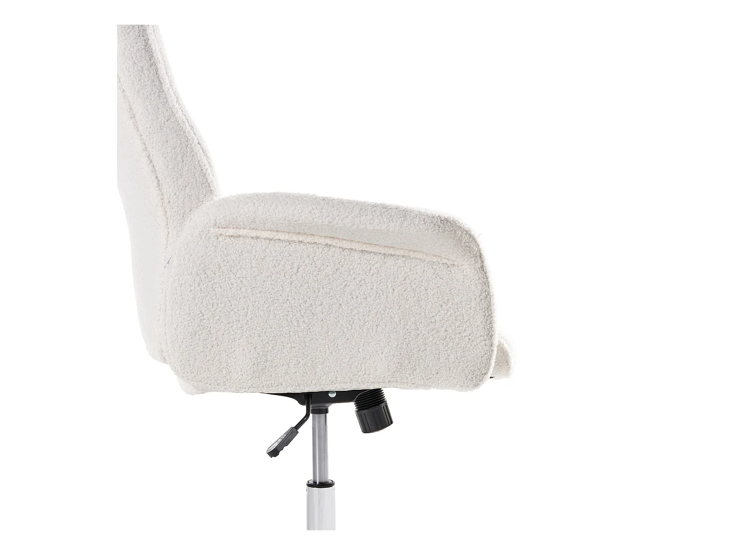Chaise de bureau PILOT Bouclé Blanc cassé