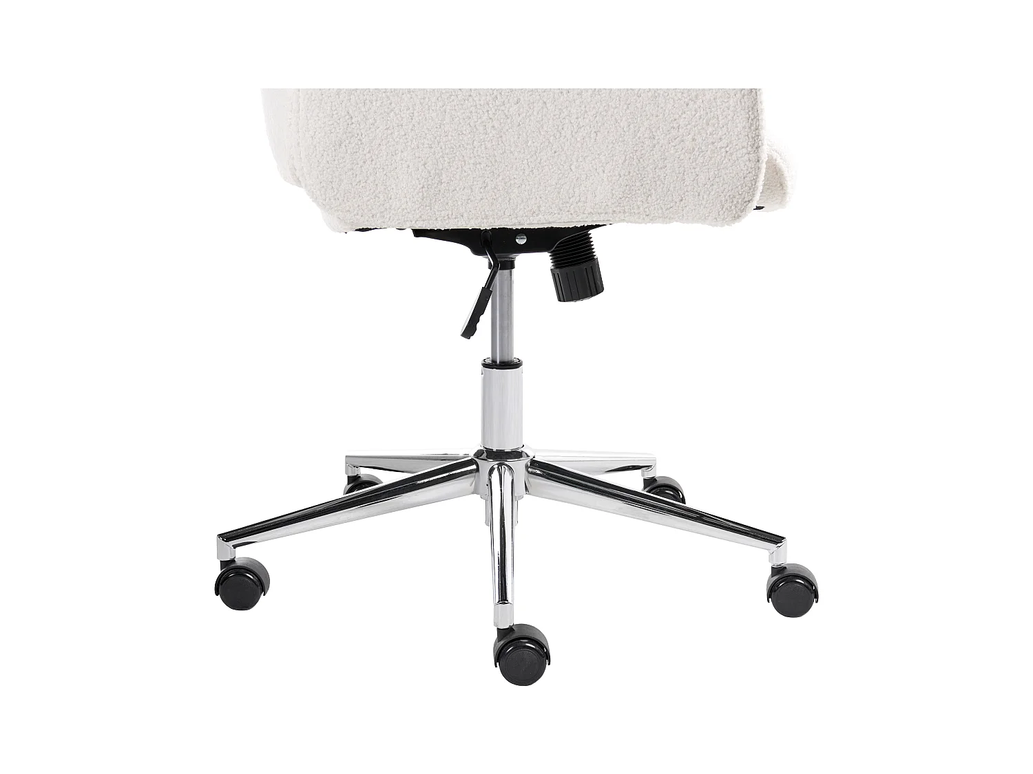 Chaise de bureau PILOT Bouclé Blanc cassé