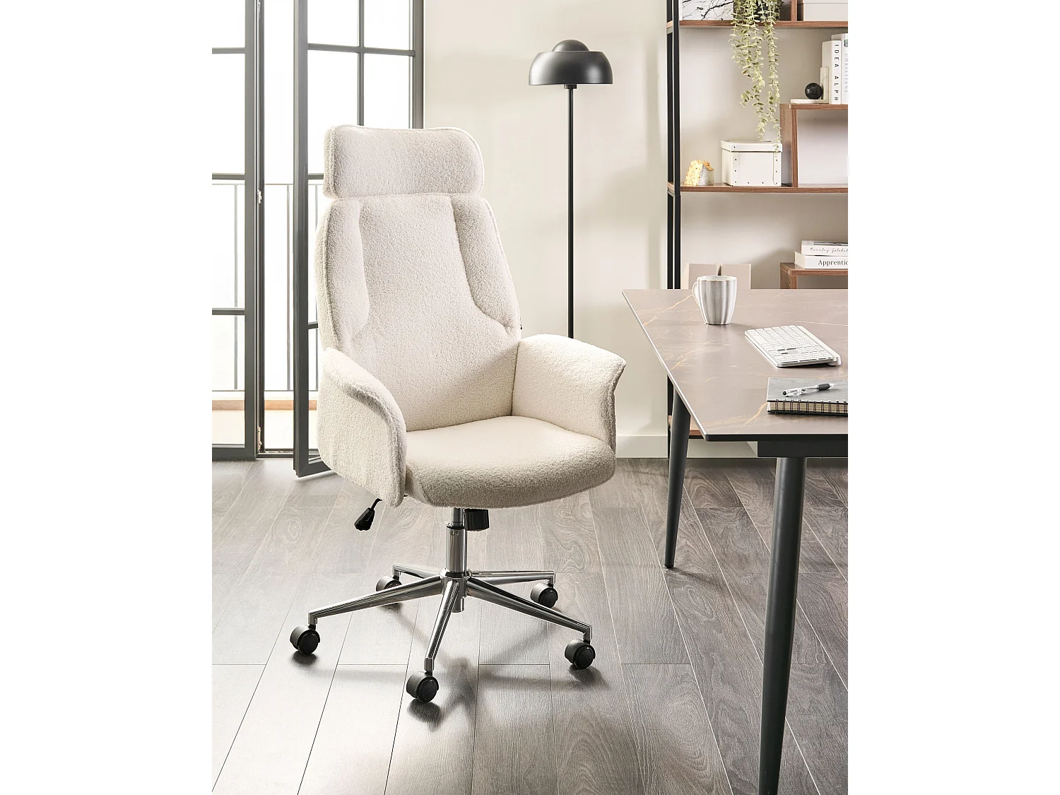 Office Chair PILOT Boucle Off-White