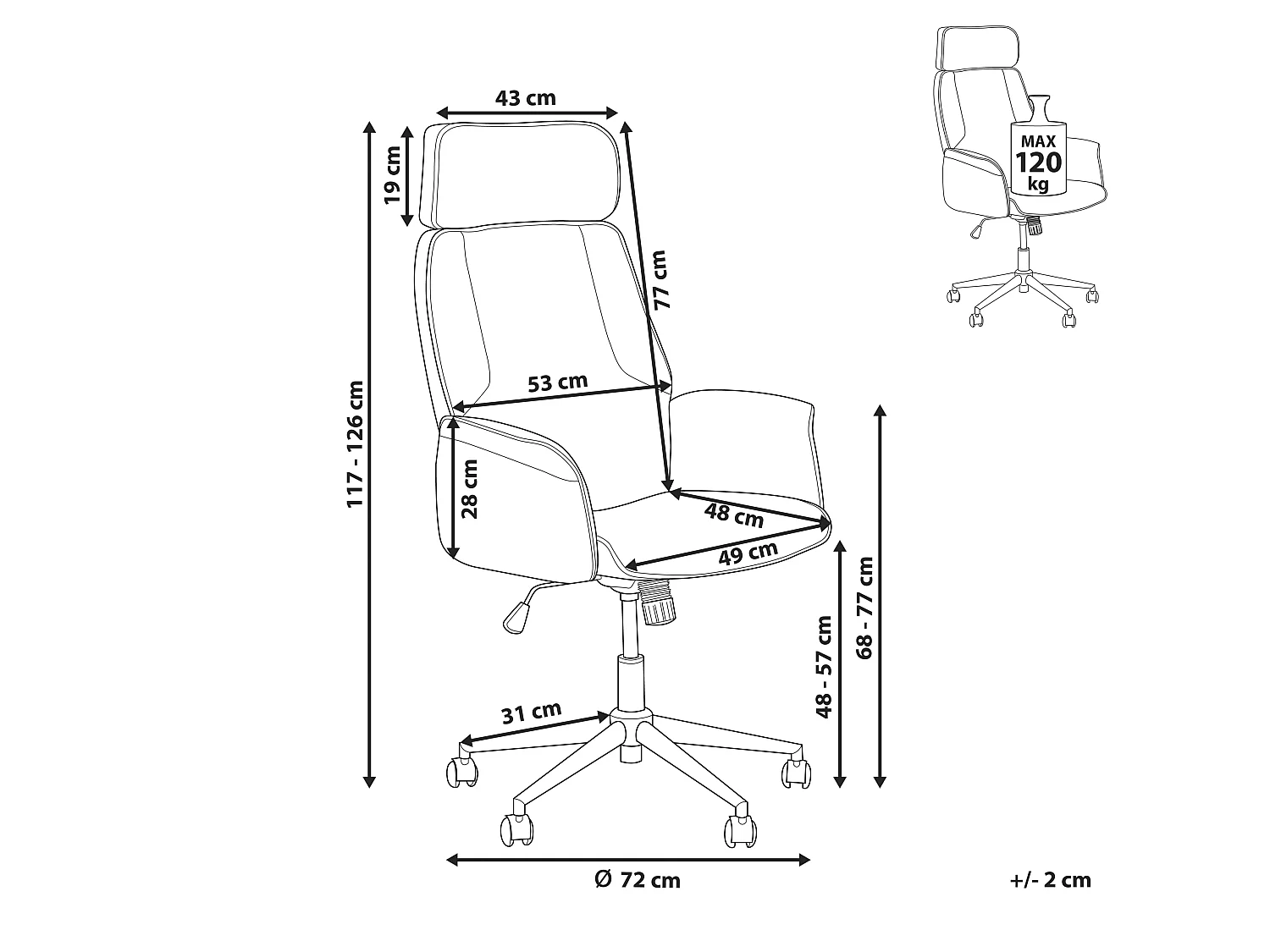 Office Chair PILOT Boucle Off-White