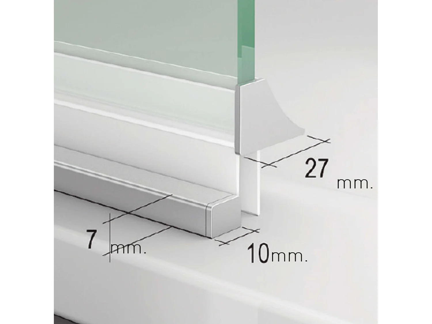 Porte de douche charnières gauche - Paroi de douche L.70 x H195 cm - Verre trempé 8mm transparent anti calcaire - Acier Inoxydable - SUPERBAN