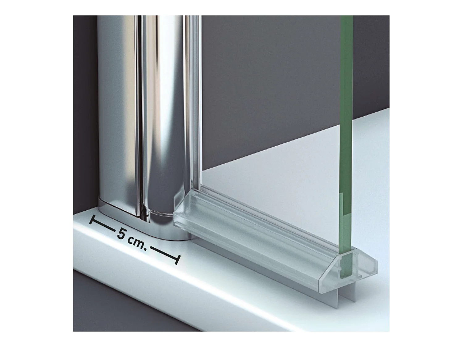 Porte de douche pivotante gauche - Paroi de douche L.70 x H195 cm - Verre trempé 6mm transparent anti calcaire - Chromé - SUPERBAN