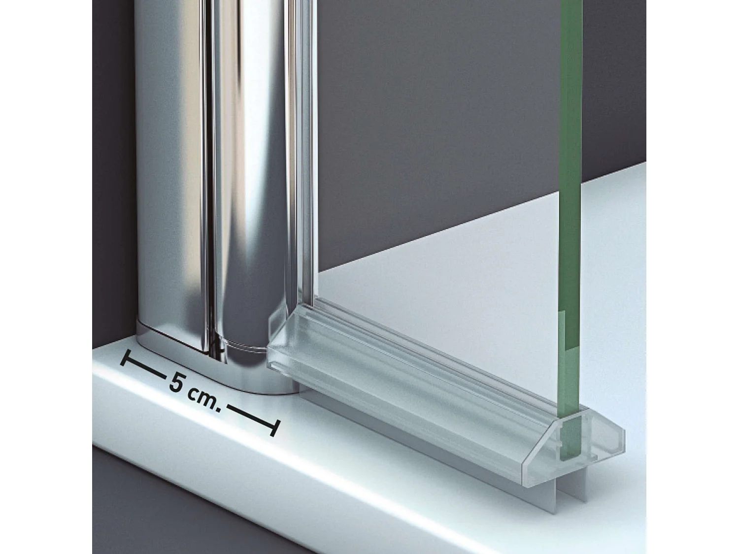 Porte de douche pivotante gauche - Paroi de douche L.70 x H195 cm - Verre trempé 6mm transparent anti calcaire - Chromé - SUPERBAN