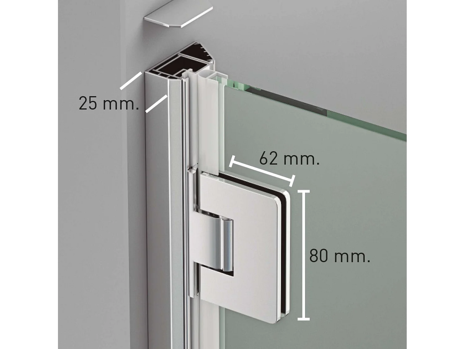 Porte de douche charnières gauche - Paroi de douche L.70 x H195 cm - Verre trempé 8mm transparent anti calcaire - Noir Mat - SUPERBAN