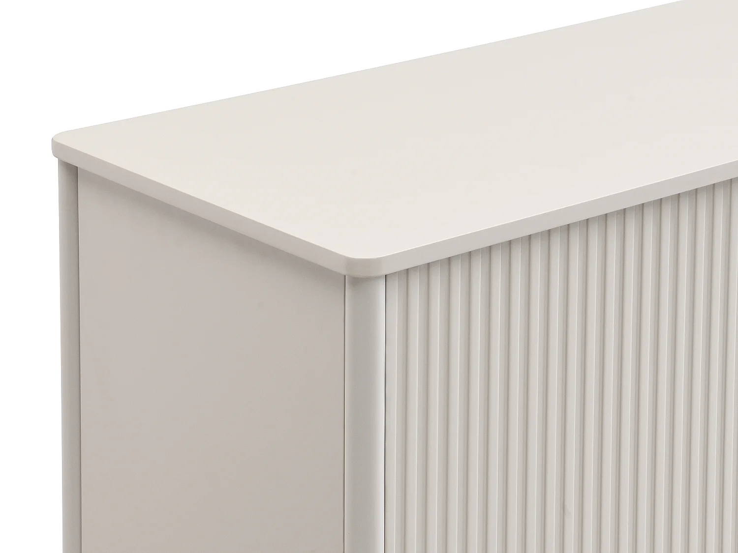 Buffet 2 portes et 3 tiroirs en MDF - Beige et doré - CALITARO