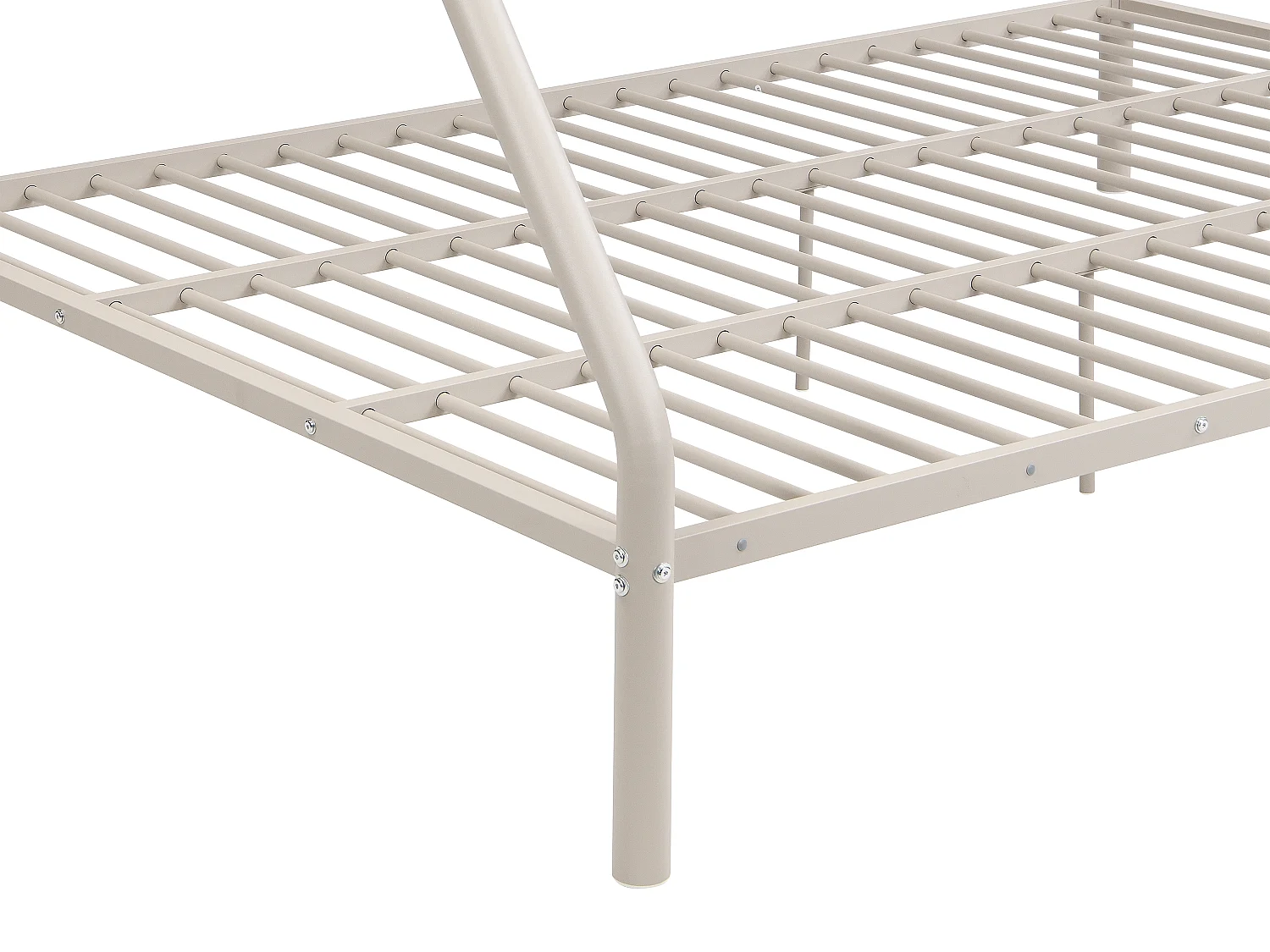 Lits superposés - 90 et 140 x 190 cm - Acier – Beige - ELEVATIO III