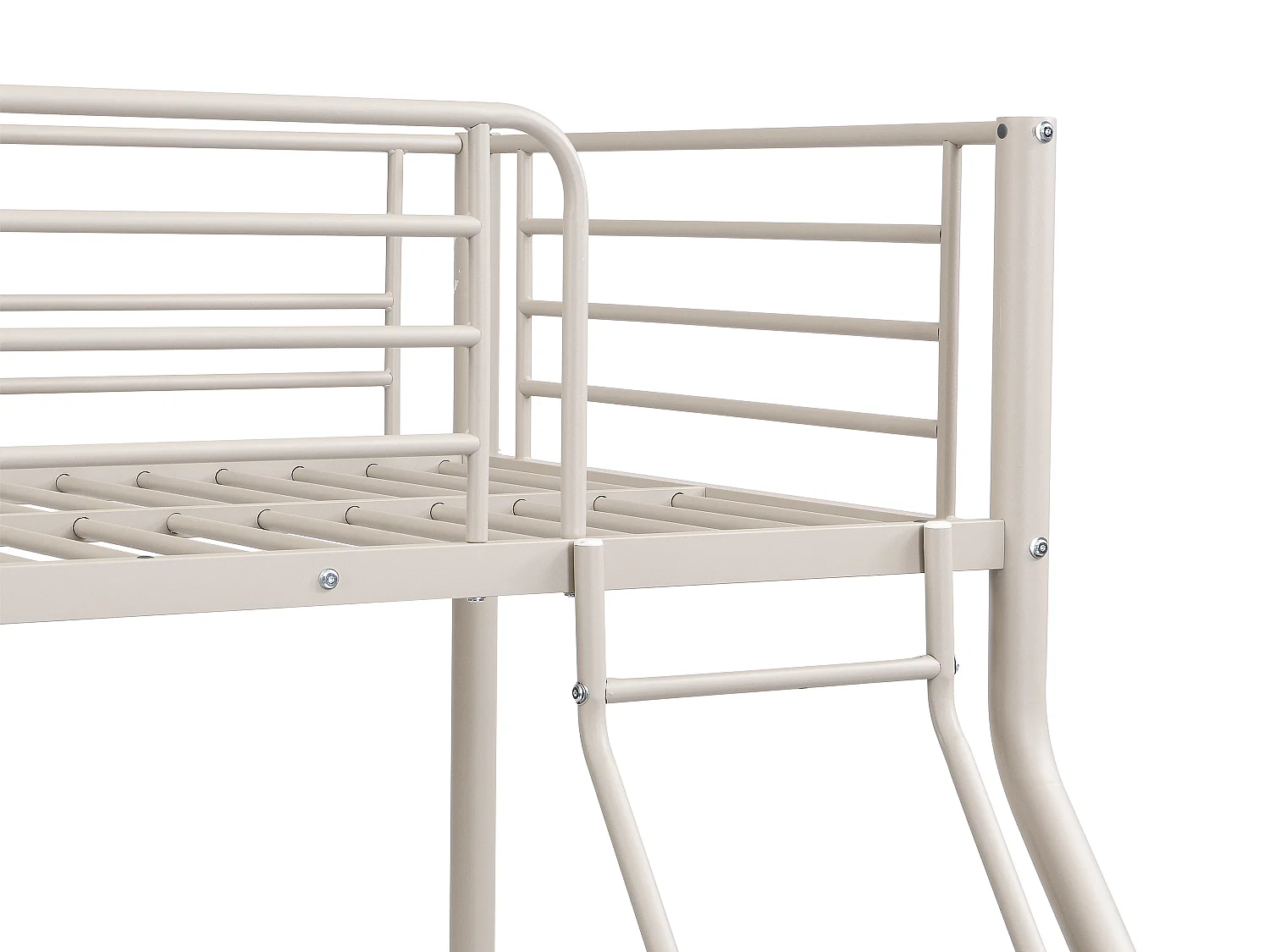 Lits superposés - 90 et 140 x 190 cm - Acier – Beige - ELEVATIO III