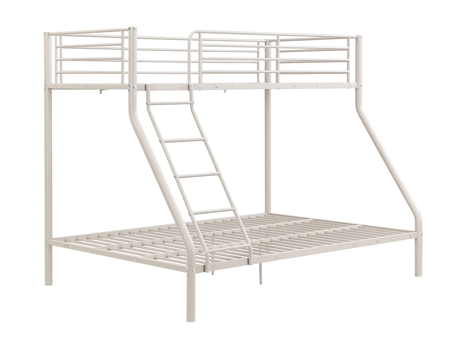 Lits superposés - 90 et 140 x 190 cm - Acier – Beige - ELEVATIO III