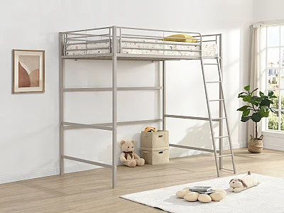 Heveseng 120 x 190 cm – Metall – Beige – METARELO