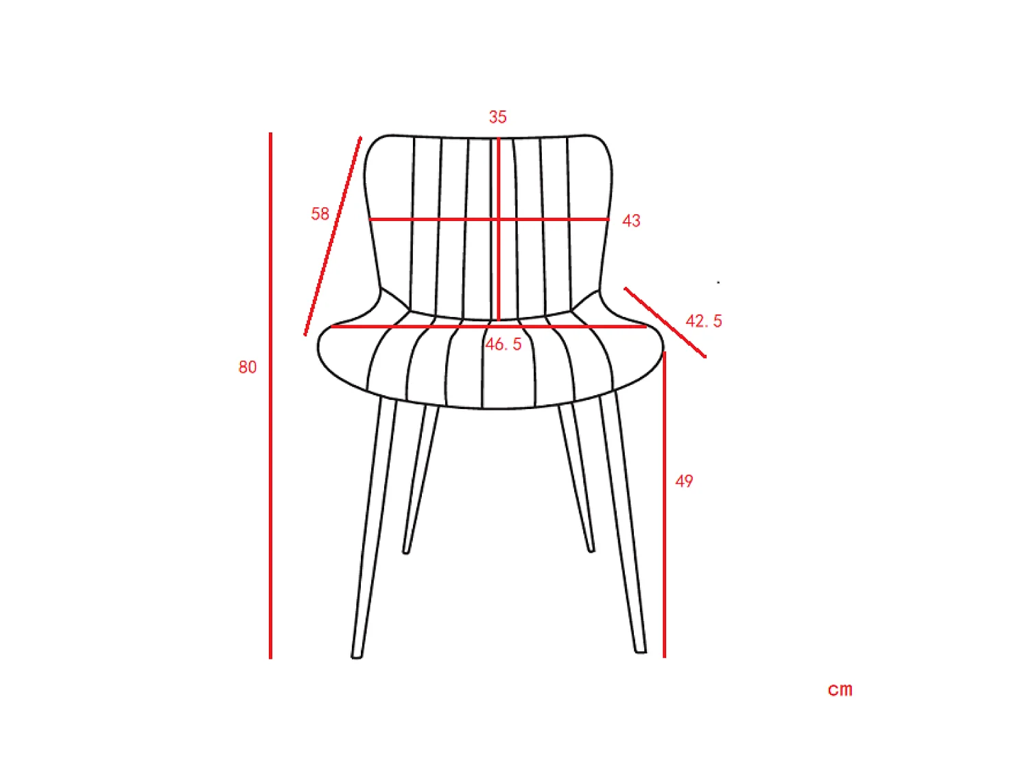 Set van 2 bruine stoelen met zwarte poten, PU imitatieleer