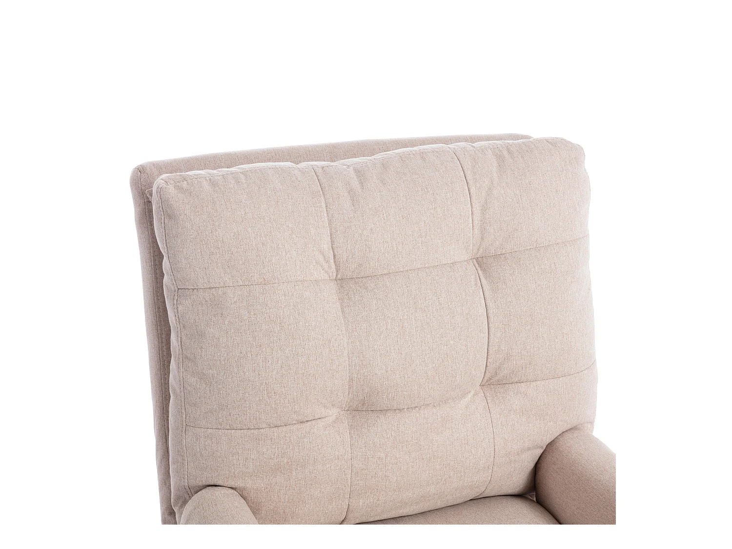 Chaise 67x60x96.5cm Avec repose pieds Dos réglable en 5 niveaux Inclinable Avec supports latéraux Matériel Mousse Beige